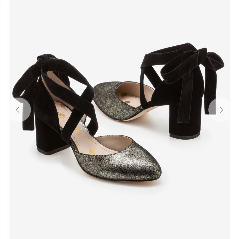 Boden black party shoes size 8.